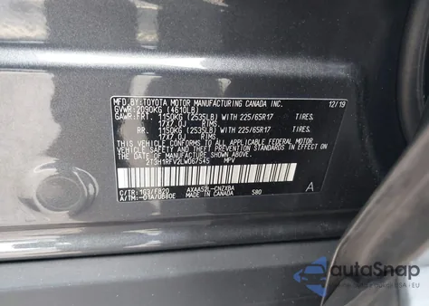 2020 Toyota Rav4 Le z USA, uszkodzony, nr VIN 2T3H1RFV2LW067545